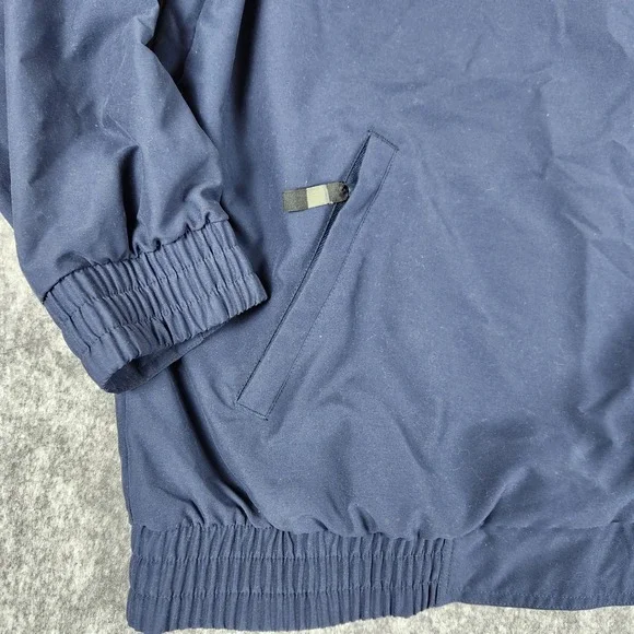 Nike Golf Pullover V Neck Windbreaker Jacket Mens Blue Navy XL Zipper Pocket NWT - Picture 3 of 12